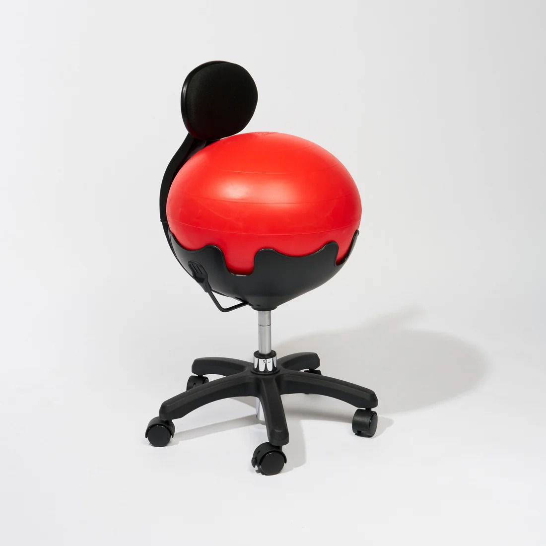 75037 Elite Height Adjustable Cushion Back Rest Ball Chair - Red