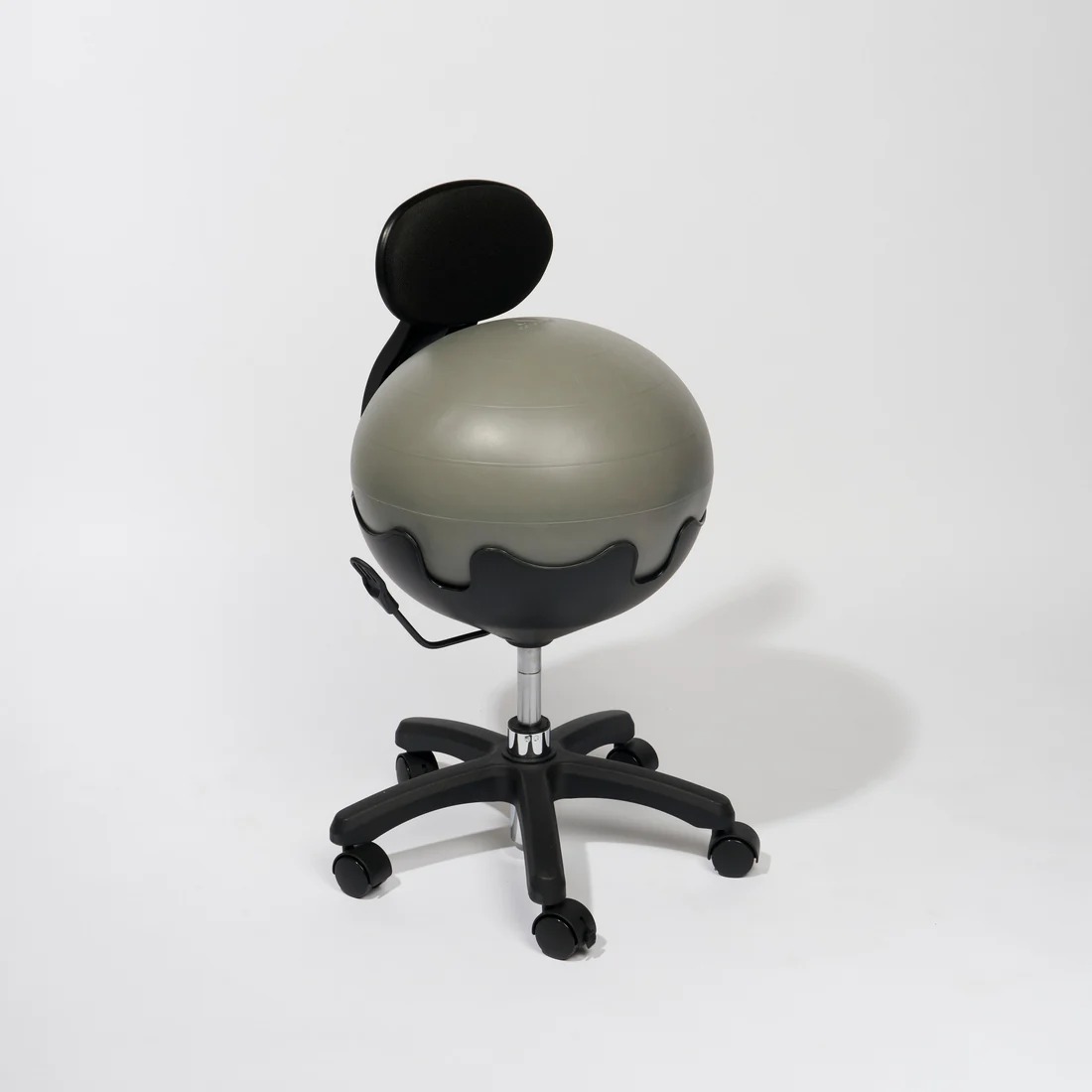 75039 Elite Height Adjustable Cushion Back Rest Ball Chair - Gray