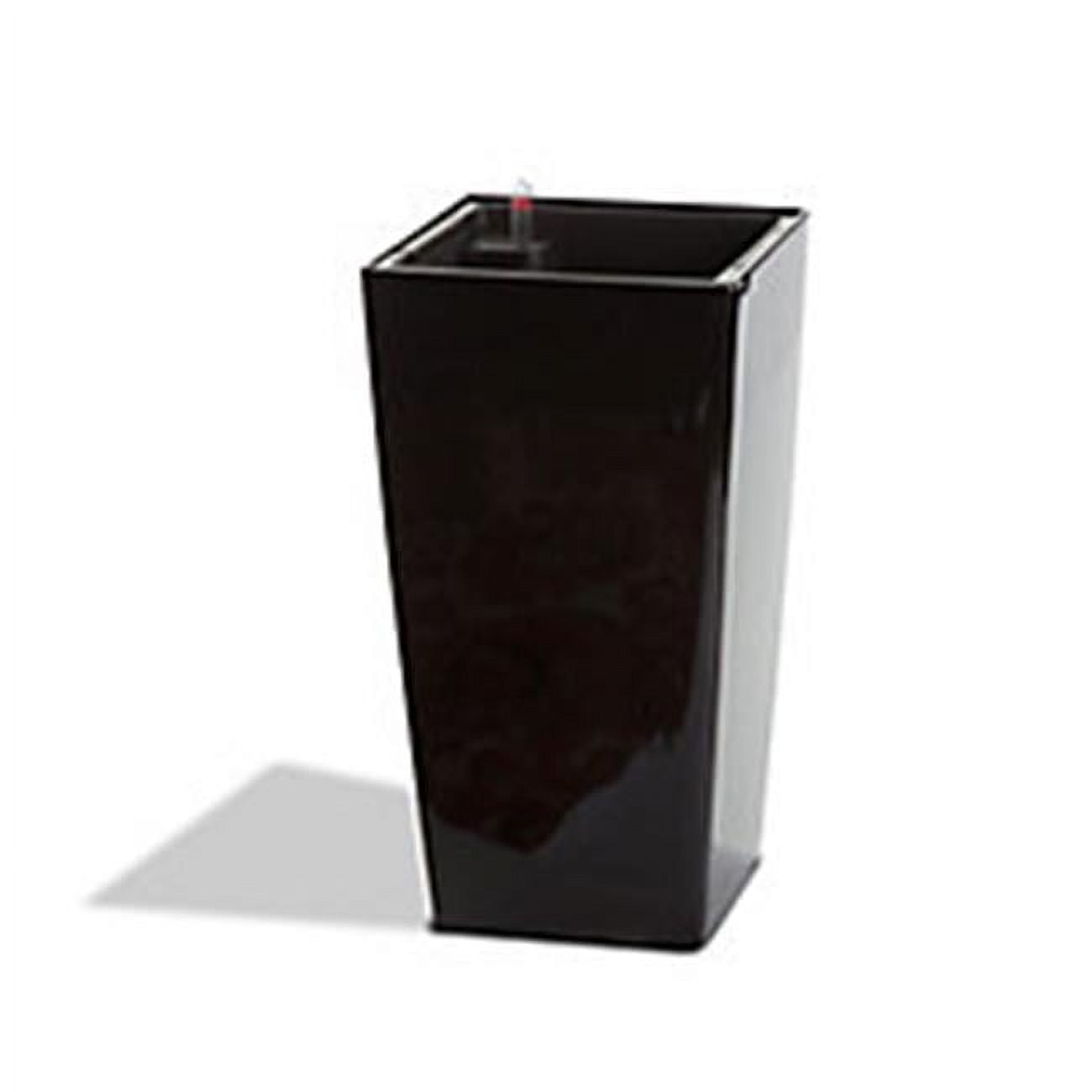 22 in. Self Watering Square Modena Planter, Gloss Black
