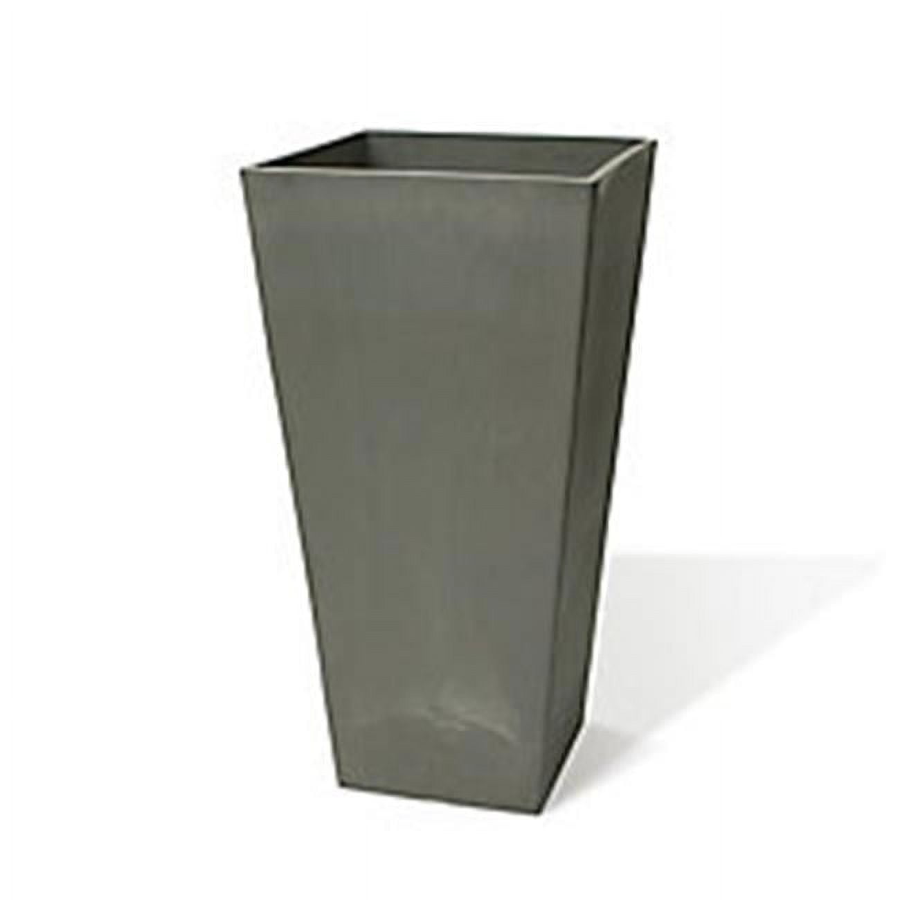 32 x 16.25 x 16.25 in. Valencia Square Planter, Light Charcoal