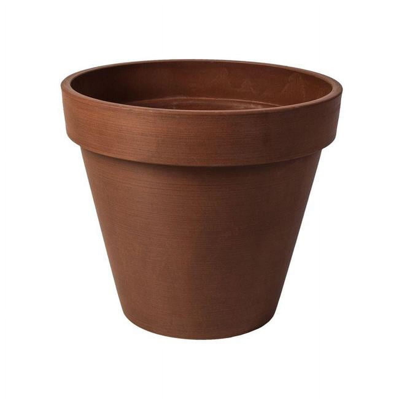 Valencia Round Banded Planter Pot - Textured Terra Cotta
