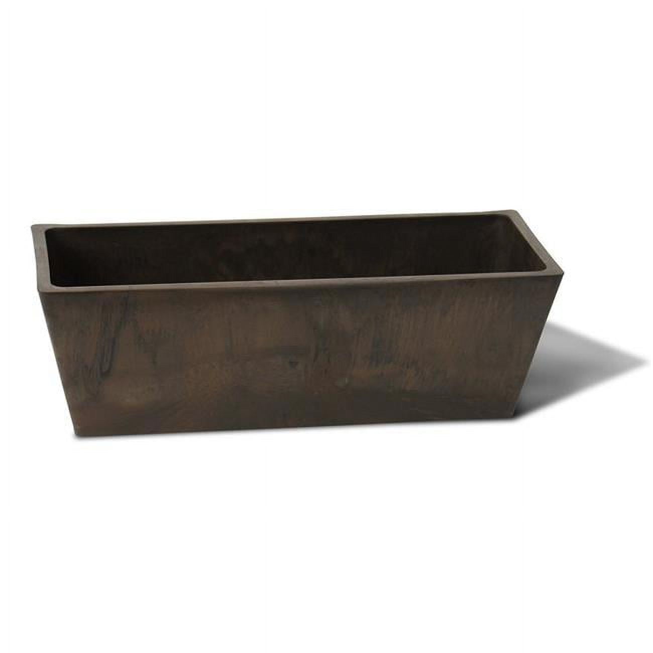 7 x 7.5 x 20 in. Valencia Rectangle Windowsill Planter, Chocolate