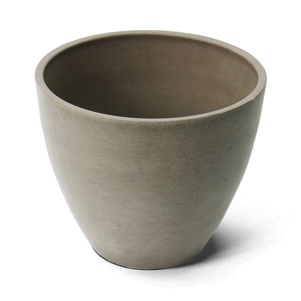 8.3 x 10 x 10 in. Valencia Round Curve Planter, Taupe -  Heat Wave, HE2749996