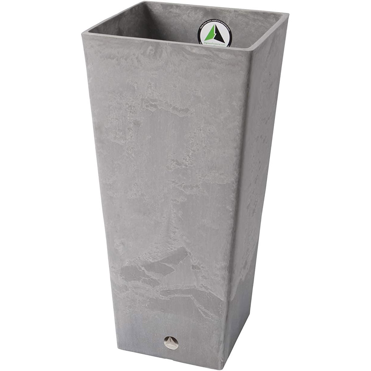 13 x 28 in. Valencia Square Taper Planter with Elevated Plant Shelf - Concrete