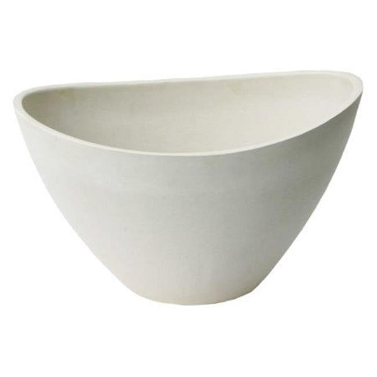 25450 Valencia Planter with Wave Bowl - Whitestone - 20 x 14 x 11 in.