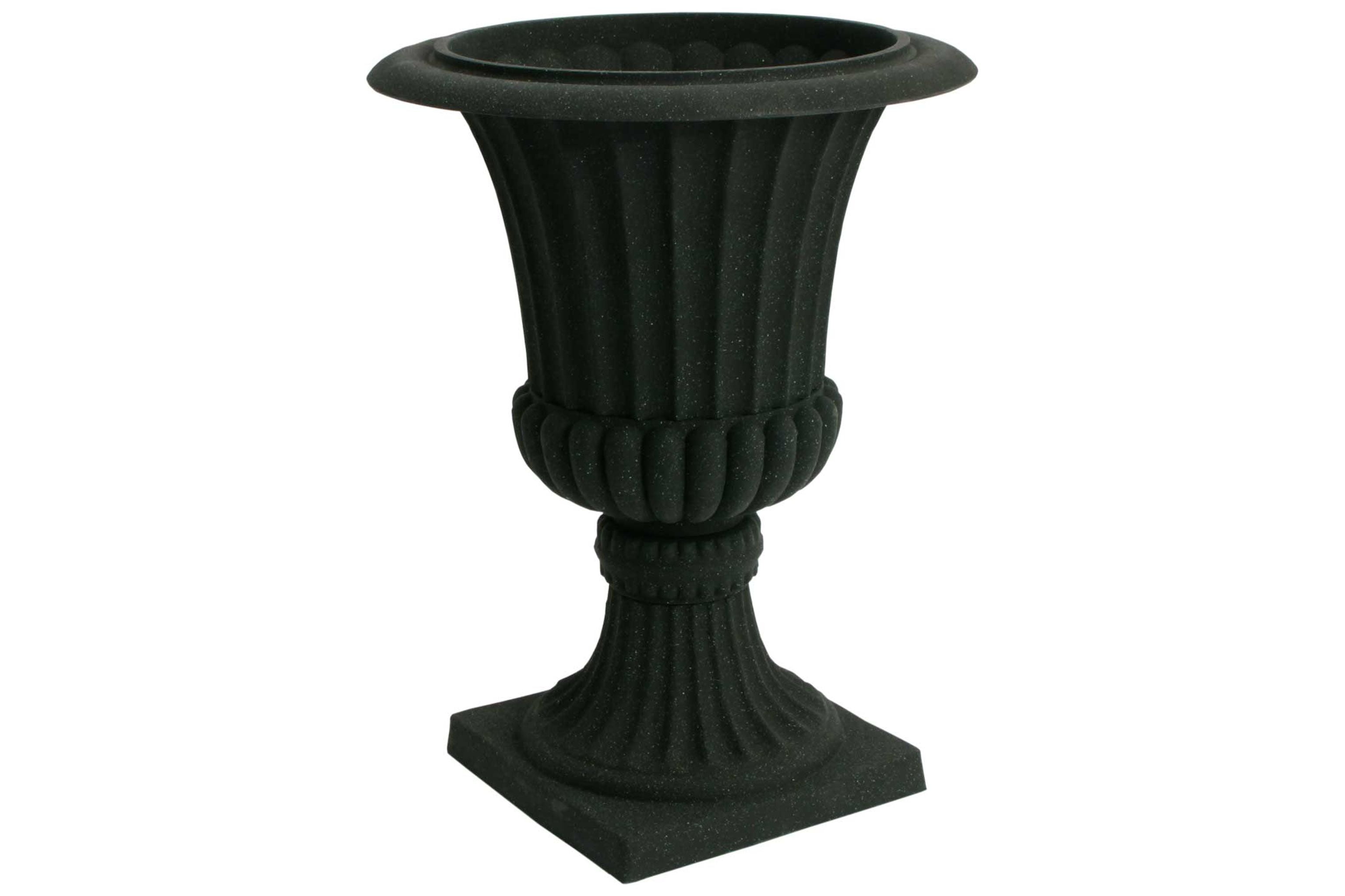 Picture of Algreen Products 42341 16.25 in. Dia. x 21.25 in. Acerra Planter & Urn Planter - Black Stucco