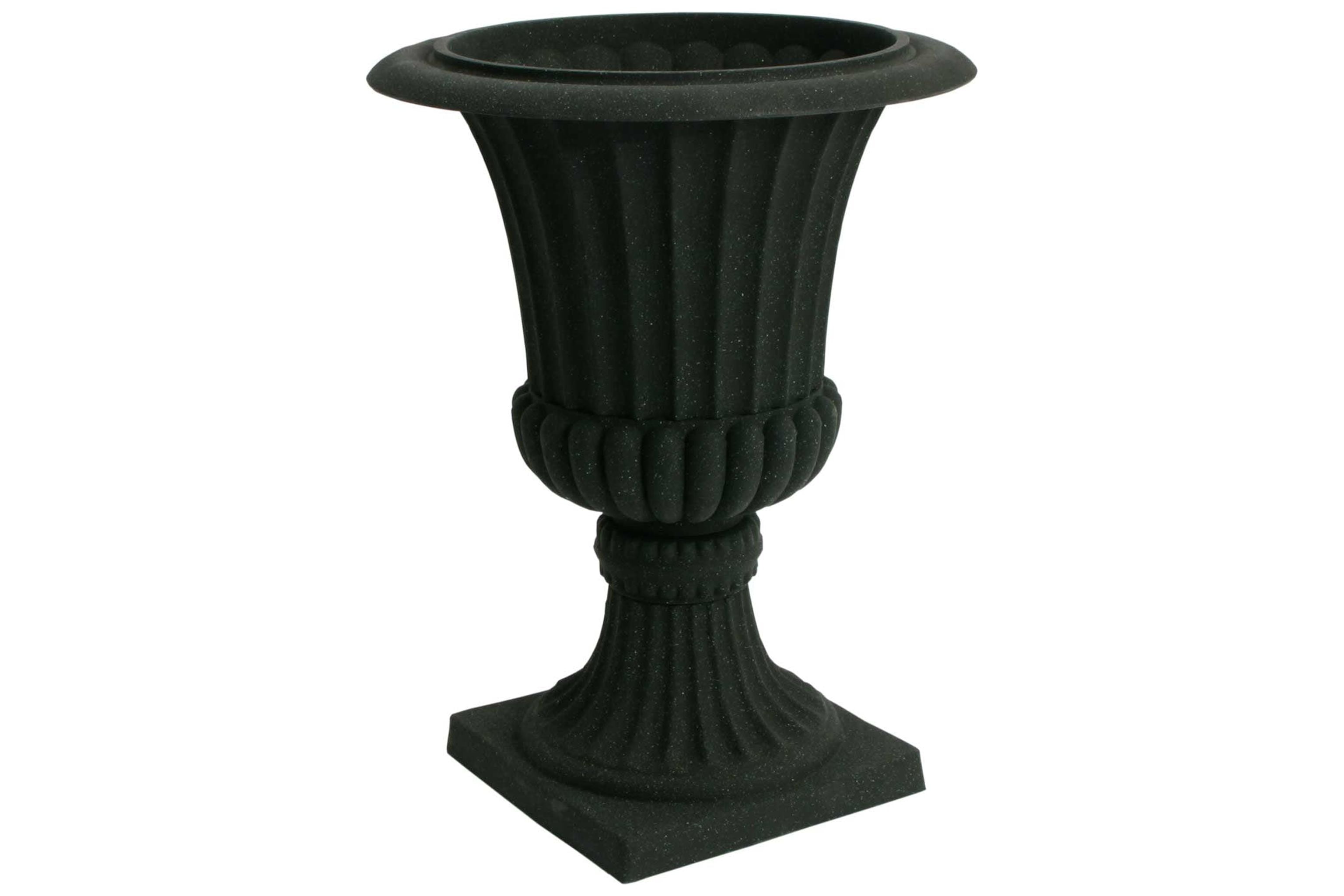Picture of Algreen Products 47333 13 x 25 in. Acerra Planter&#44; Square Taper - Black Stucco
