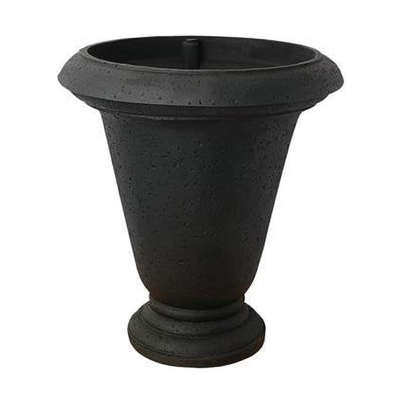 25 in. Crete Urn Self-watering Planter, Black