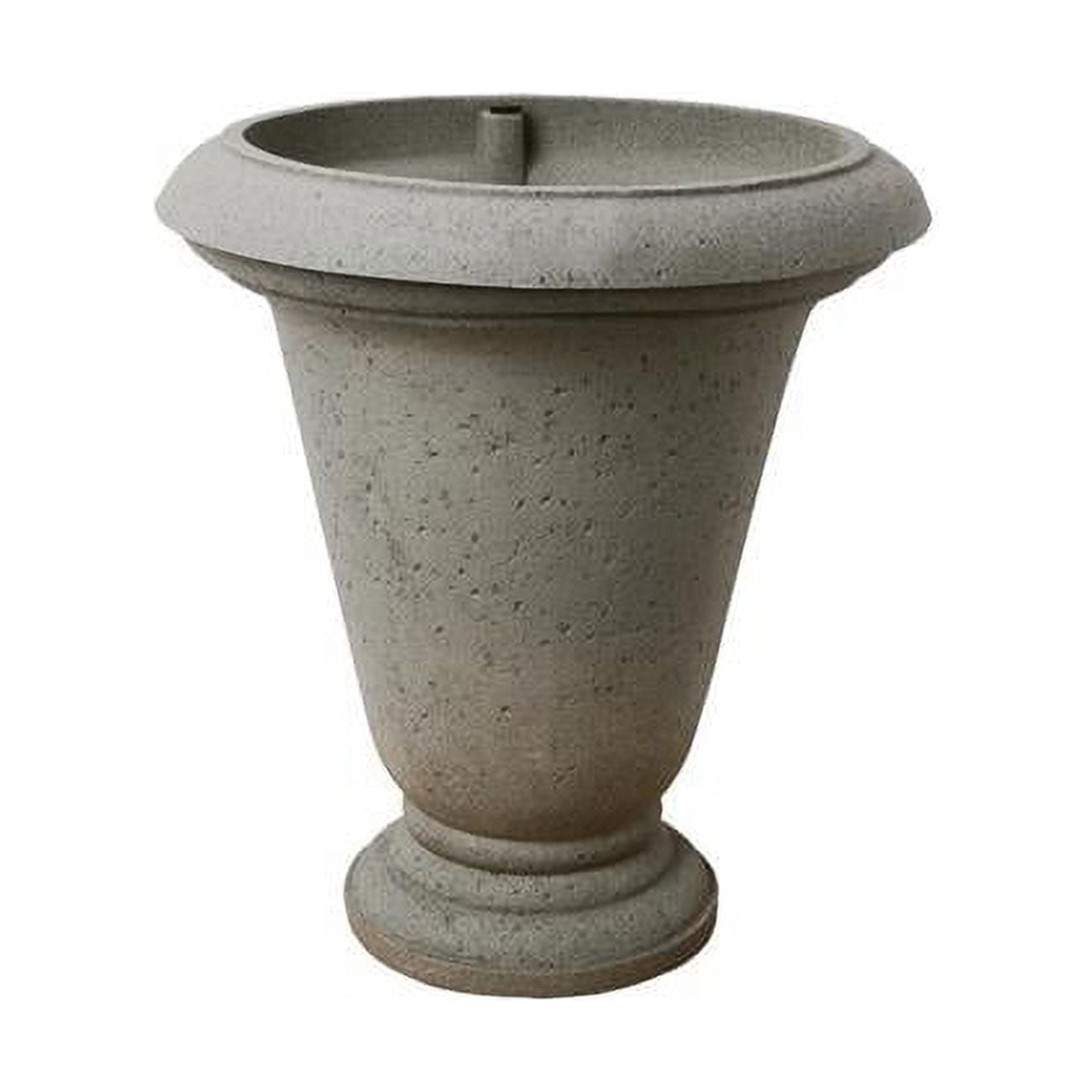 25 in. Crete Urn Self-watering Planter, Warm Gray