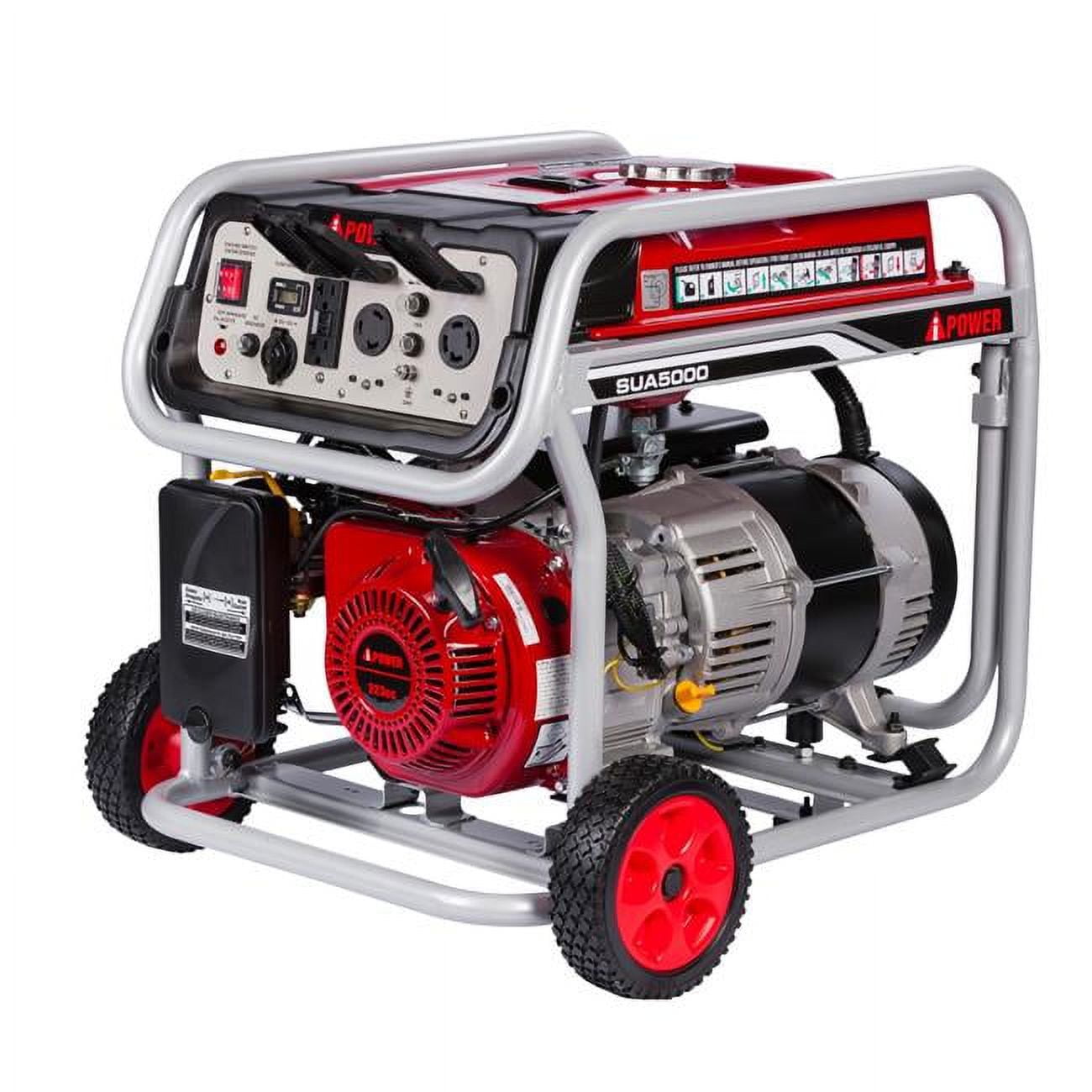 Picture of A-iPower SUA5000C 5000 watt Gasoline Powered Manual Start Portable Generator - 50 State