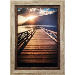 Picture of Autograph Authentic AAAPA32326 44 x 34 in. Sunset Jetty by Danita Delimont on Textured Canvas Presented in Wooden