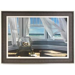 Picture of Autograph Authentic AAAPA32327 44 x 34 in. Gentle Reader - Framed Textured Canvas by Karen Hollingsworth