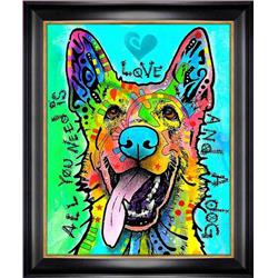 Picture of  Love and a Dog  Dog Art Giclee Print by Dean Russo