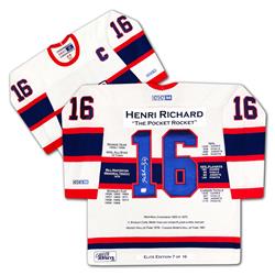 Picture of Autograph Authentic CJCJH32727 NHL Montreal Canadiens Henri Richard Career Jersey - CCM Elite Edition of 16&#44; Multi Color - One Size
