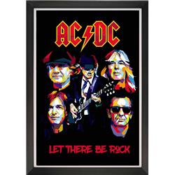 Picture of Autograph Authentic AAAPM32782 AC & DC Let There Be Rock Framed Pop Art