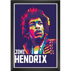 Picture of Autograph Authentic AAAPM32783 Jimi Hendrix Framed Pop Art Reprint