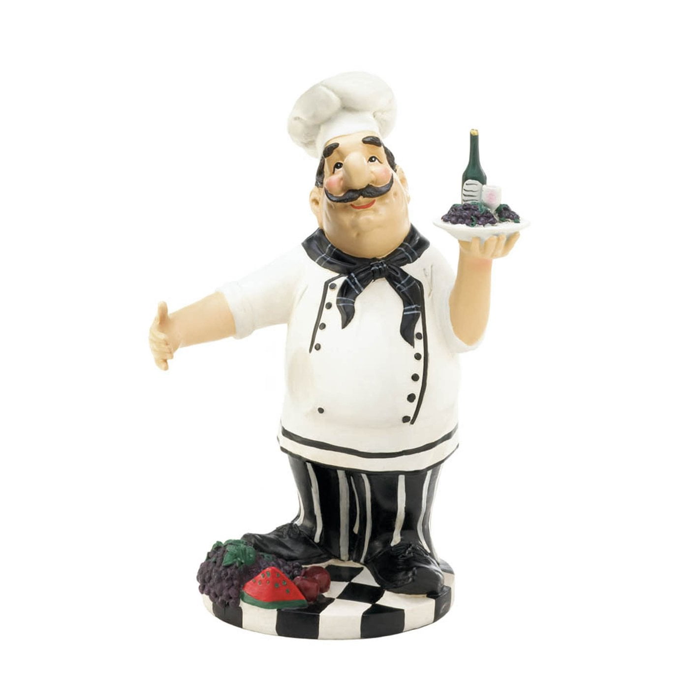 Picture of AEWholesale 10017733 Standing Italian Chef Wine Bottle Holder