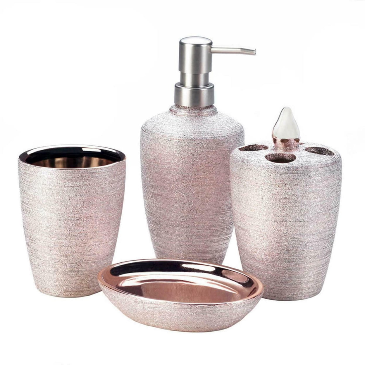 Picture of Accent Plus 10018332 Rose Gold Shimmering Bath Set