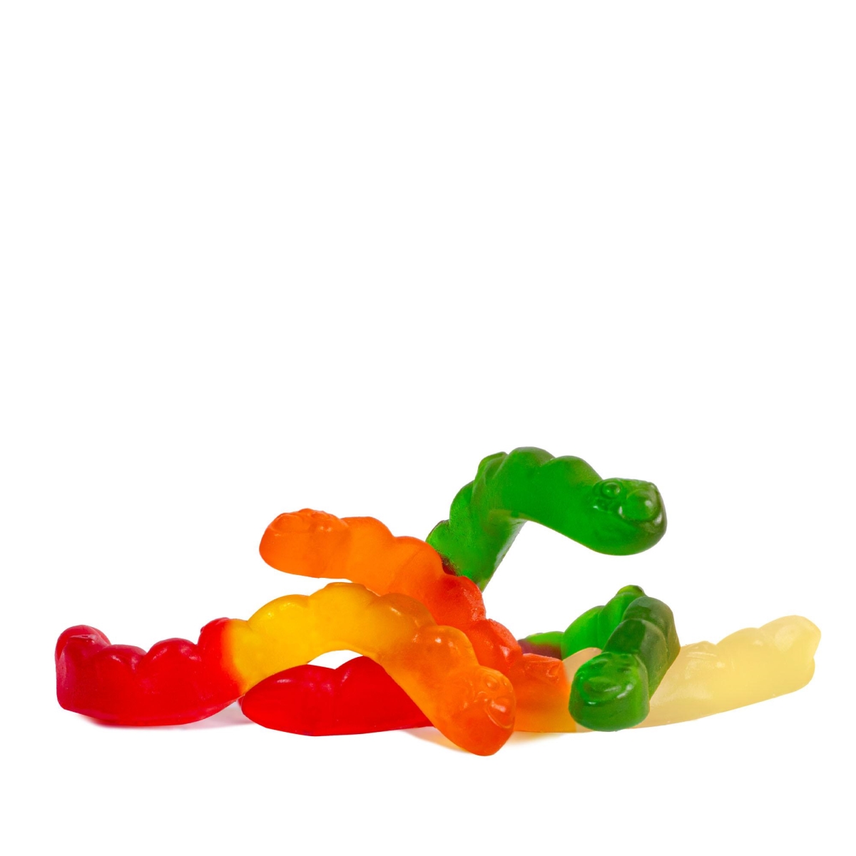 50102 5 lbs Wild Fruit Gummi Worms, Large - Assorted Color - Pack of 4