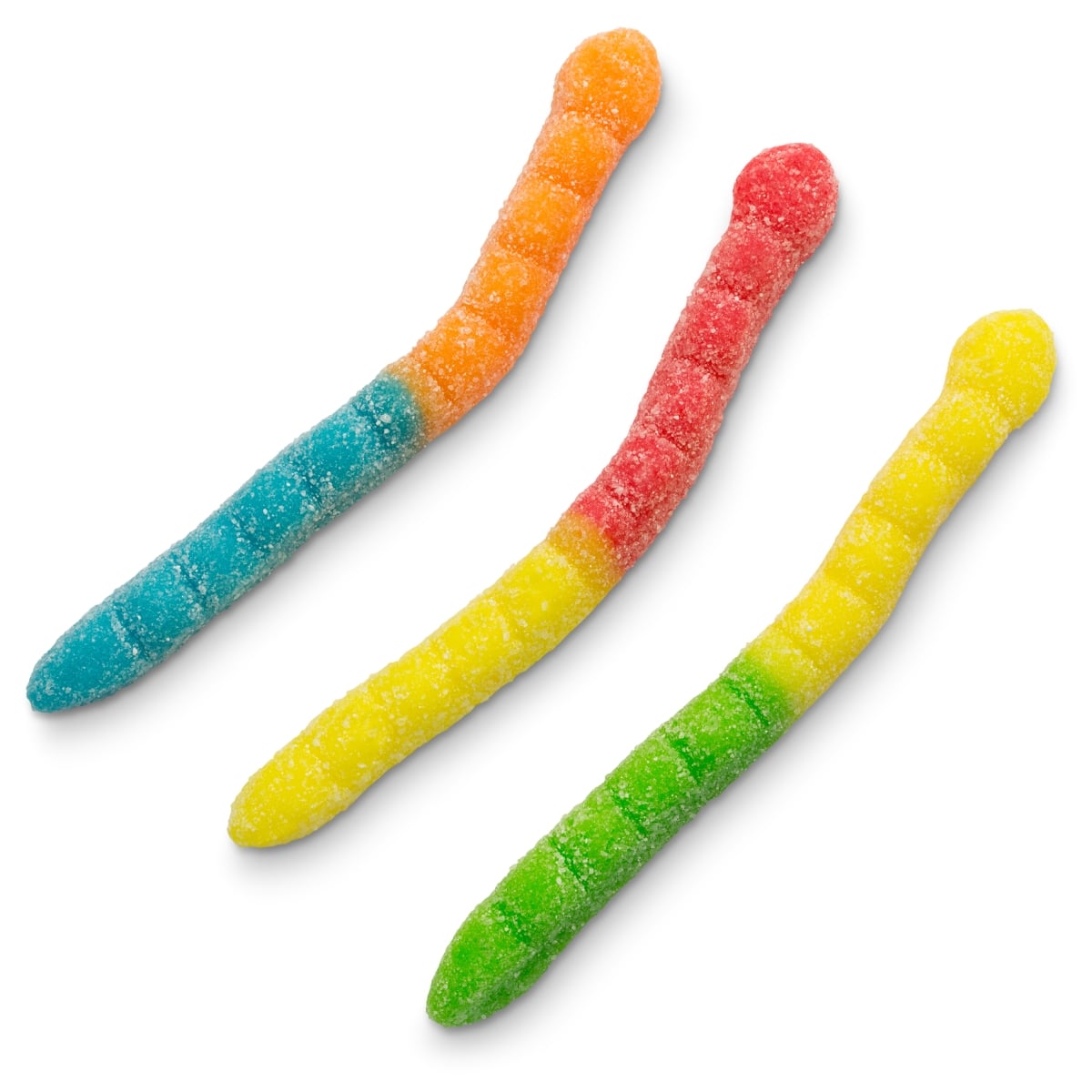 50104 4.5 lbs Sour Large Neon Gummi Worms, Assorted Color - Pack of 4