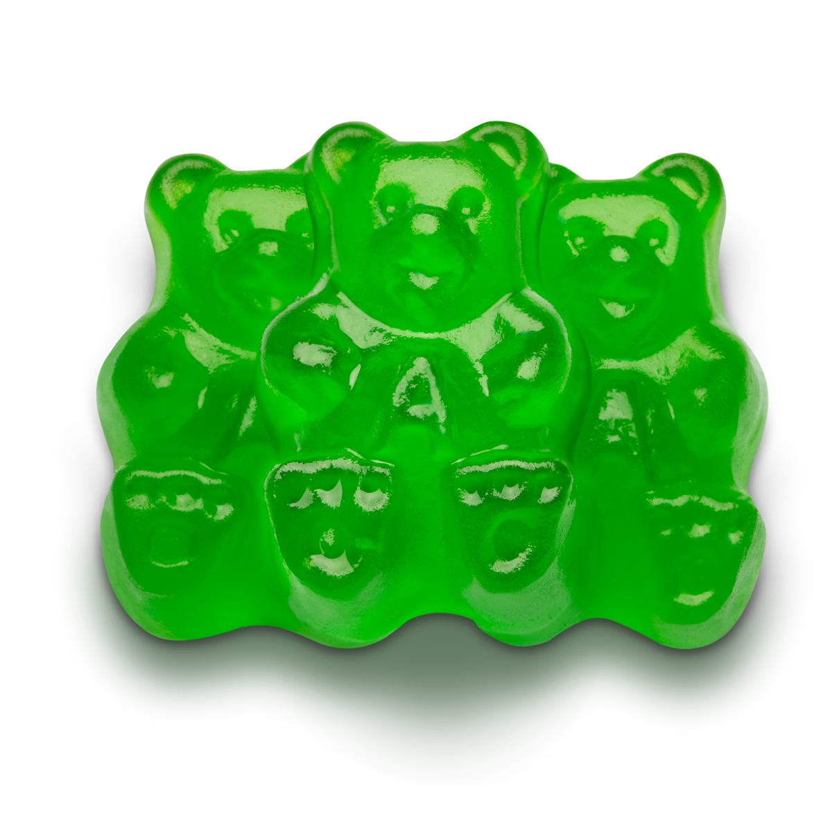 50105 5 lbs Green Apple Gummi Bears, Pack of 4