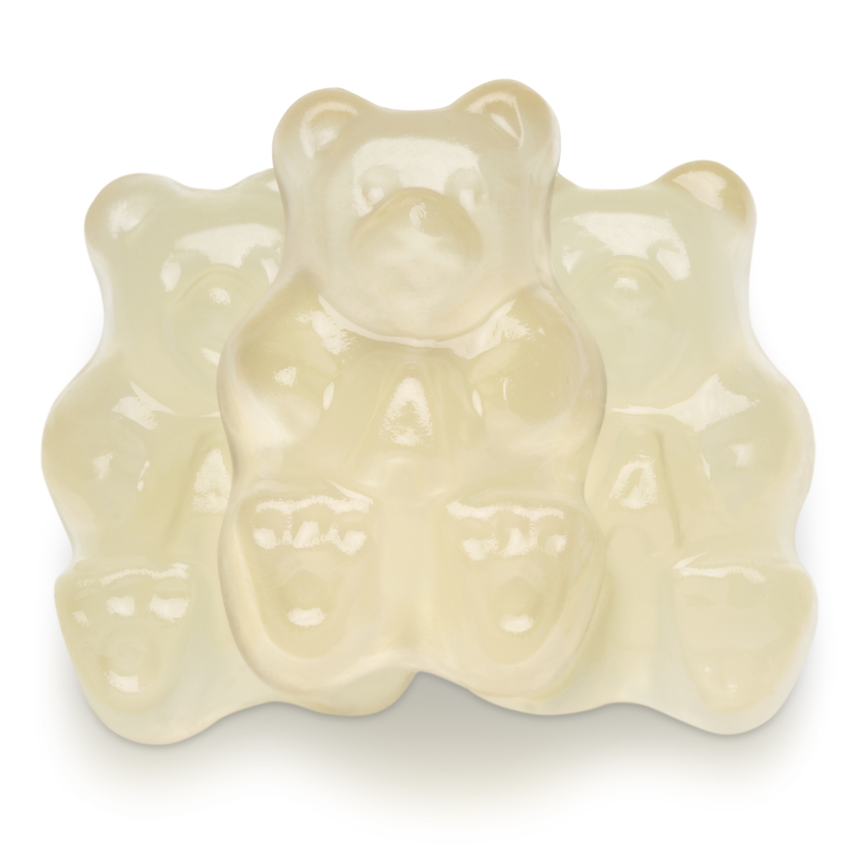 50108 5 lbs Pineapple Gummi Bears, Clear - Pack of 4