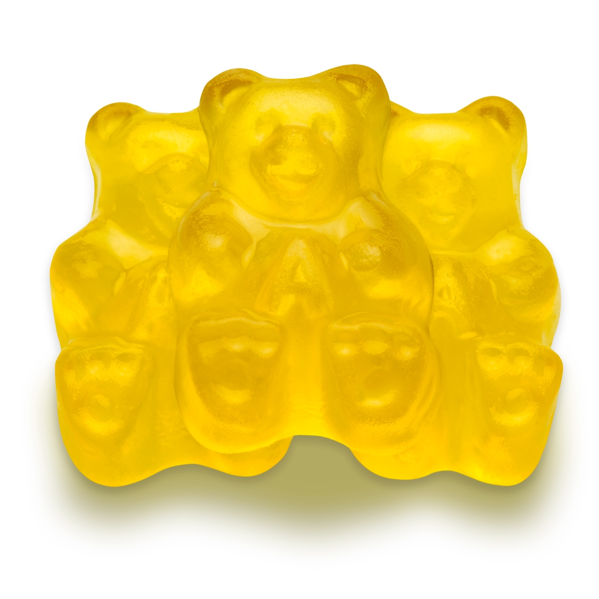 50112 5 lbs Mango Gummi Bears, Yellow - Pack of 4
