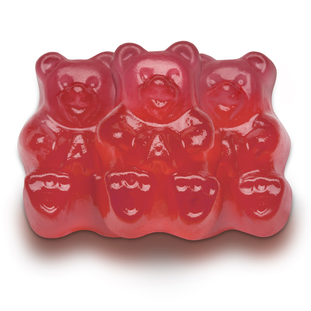 50114 5 lbs Strawberry Gummi Bears, Red - Pack of 4