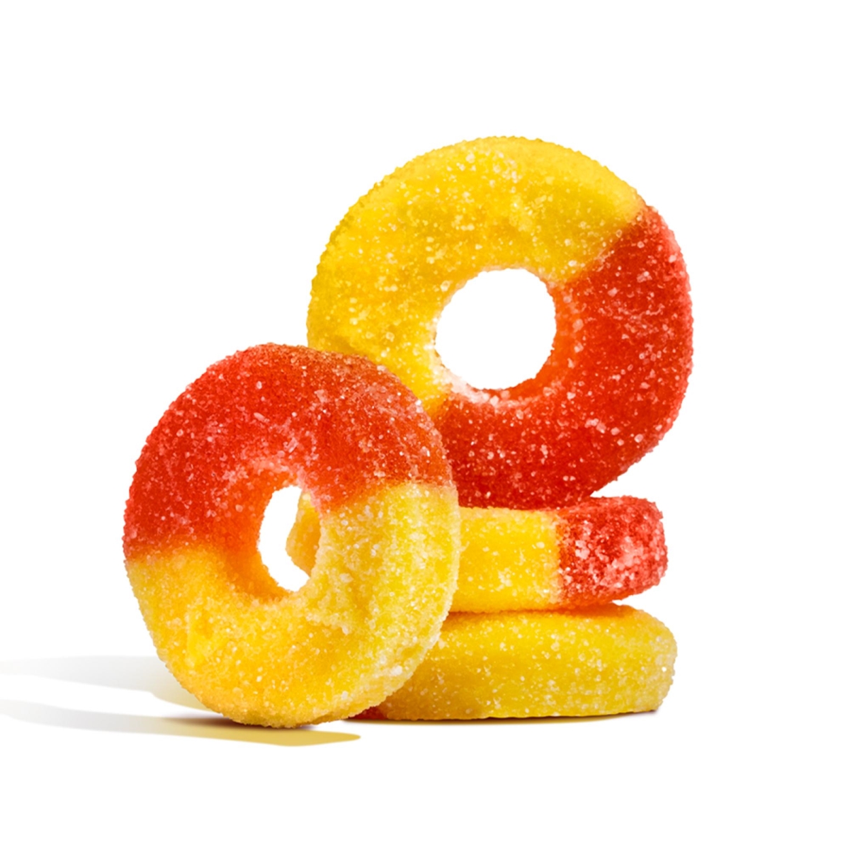 50129 4.5 lbs Gummi Peach Rings, Assorted Color - Pack of 4