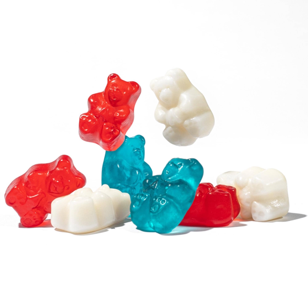 50138 5 lbs Freedom Gummi Bears, Blue, Red & White - Pack of 4