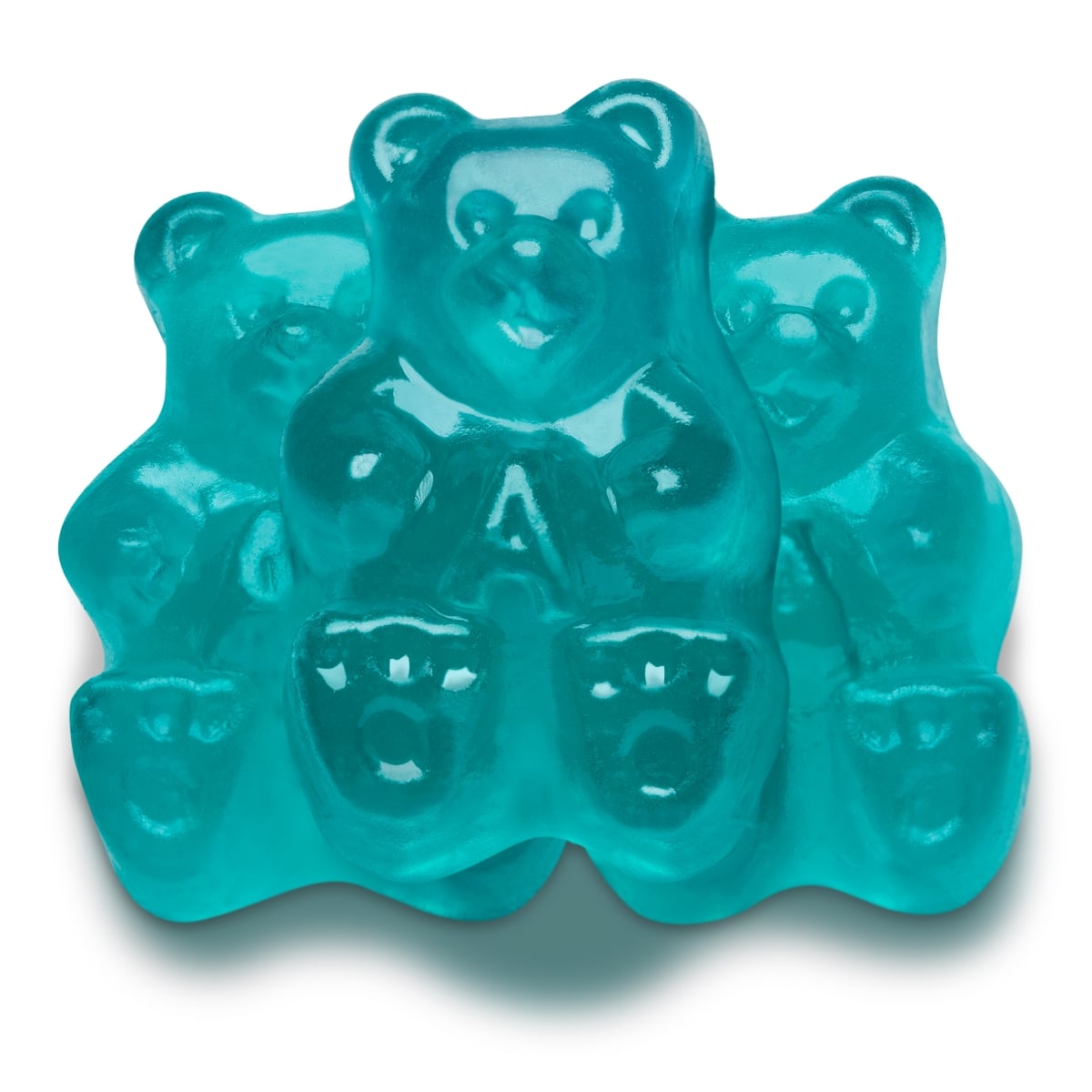 50188 5 lbs Watermelon Gummi Bears, Light Blue - Pack of 4