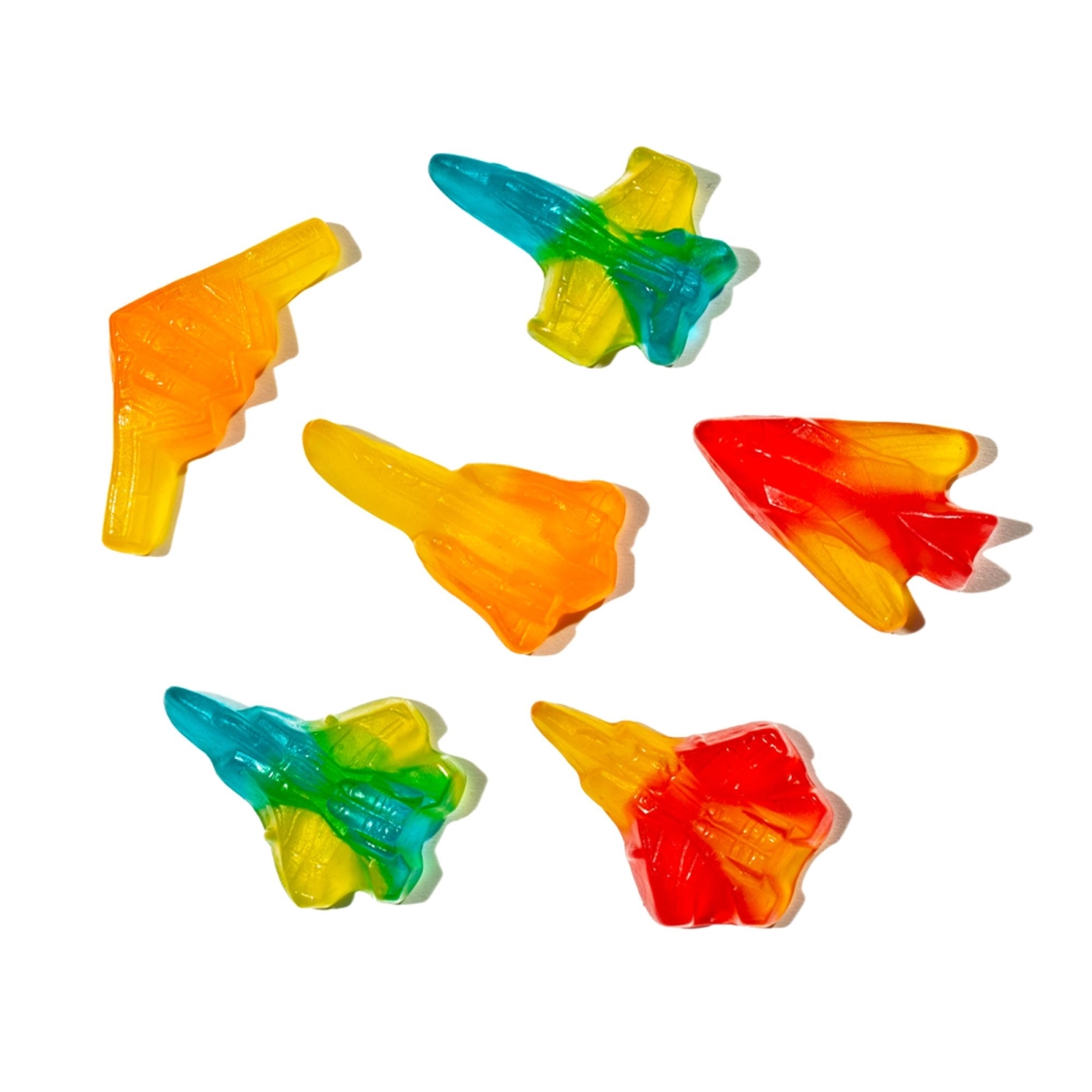 50230 5 lbs Gummi Jet Fighters, Assorted Color - Pack of 4