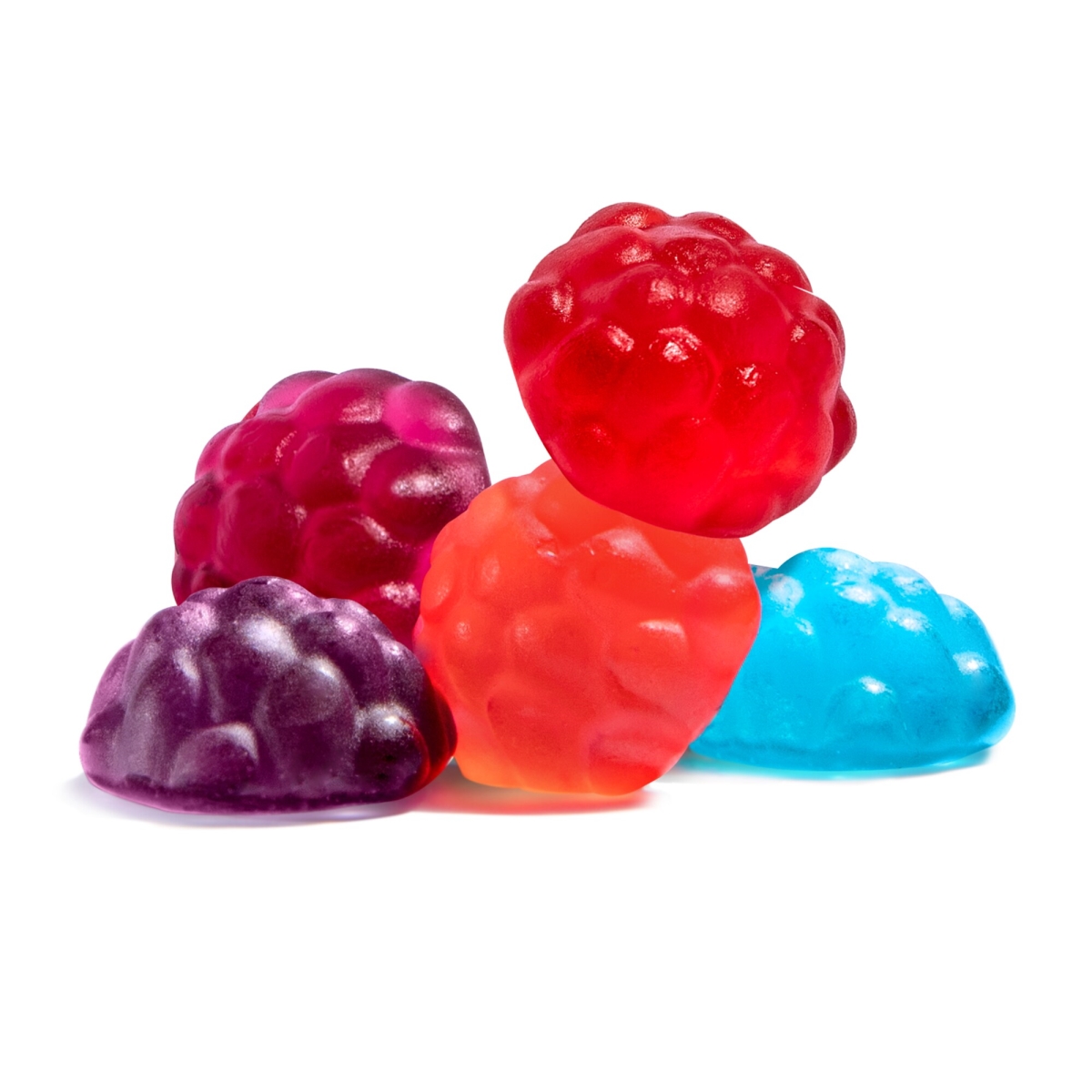 50242 5 lbs Mixed Gummi Berries, Assorted Color - Pack of 4
