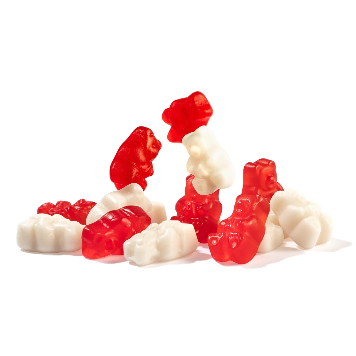 50600 5 lbs Valentine Gummi Bears, Red & White - Pack of 4