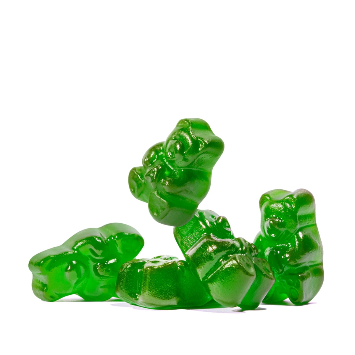 50810 5 lbs Apple Crisp Gummi Bears, Green - Pack of 4