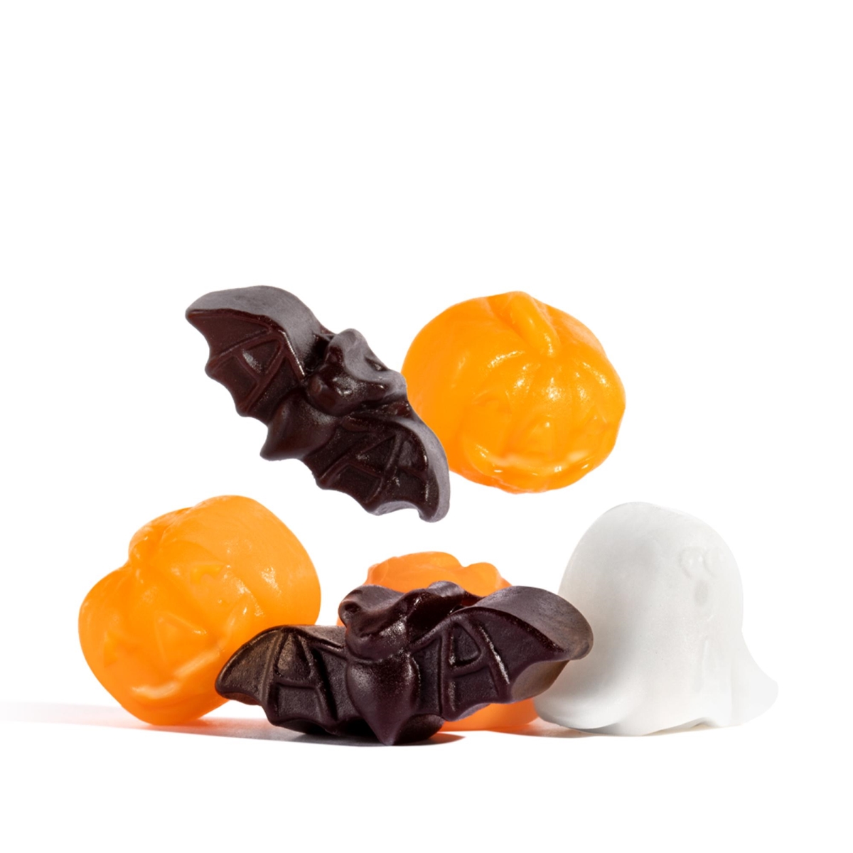 50812 5 lbs Ghoulish Gummies, Orange, White & Black - Pack of 4