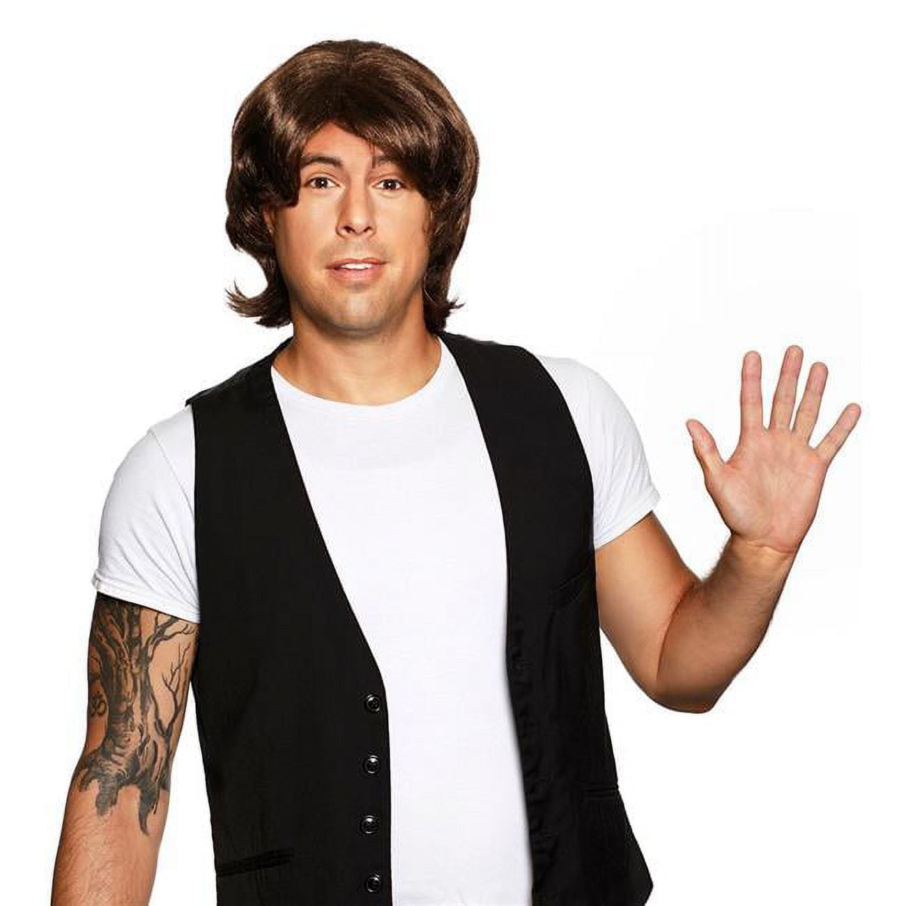Bill & Ted Character Wig, Dark Brown