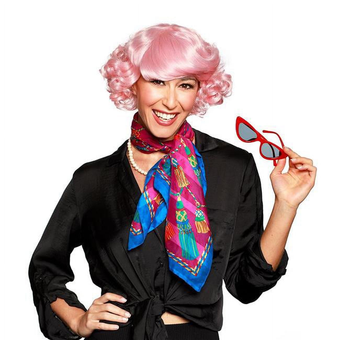 French Rosie Grease Wig, Pink