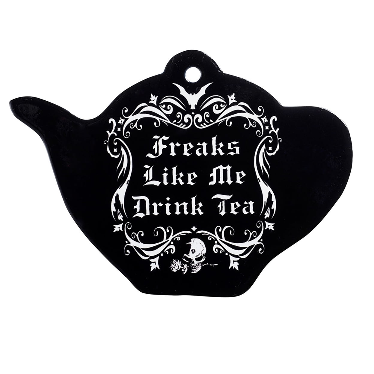 Picture of Alchemy Gothic CT9 Ceramic Freaks Like Me Drink Tea Trivet