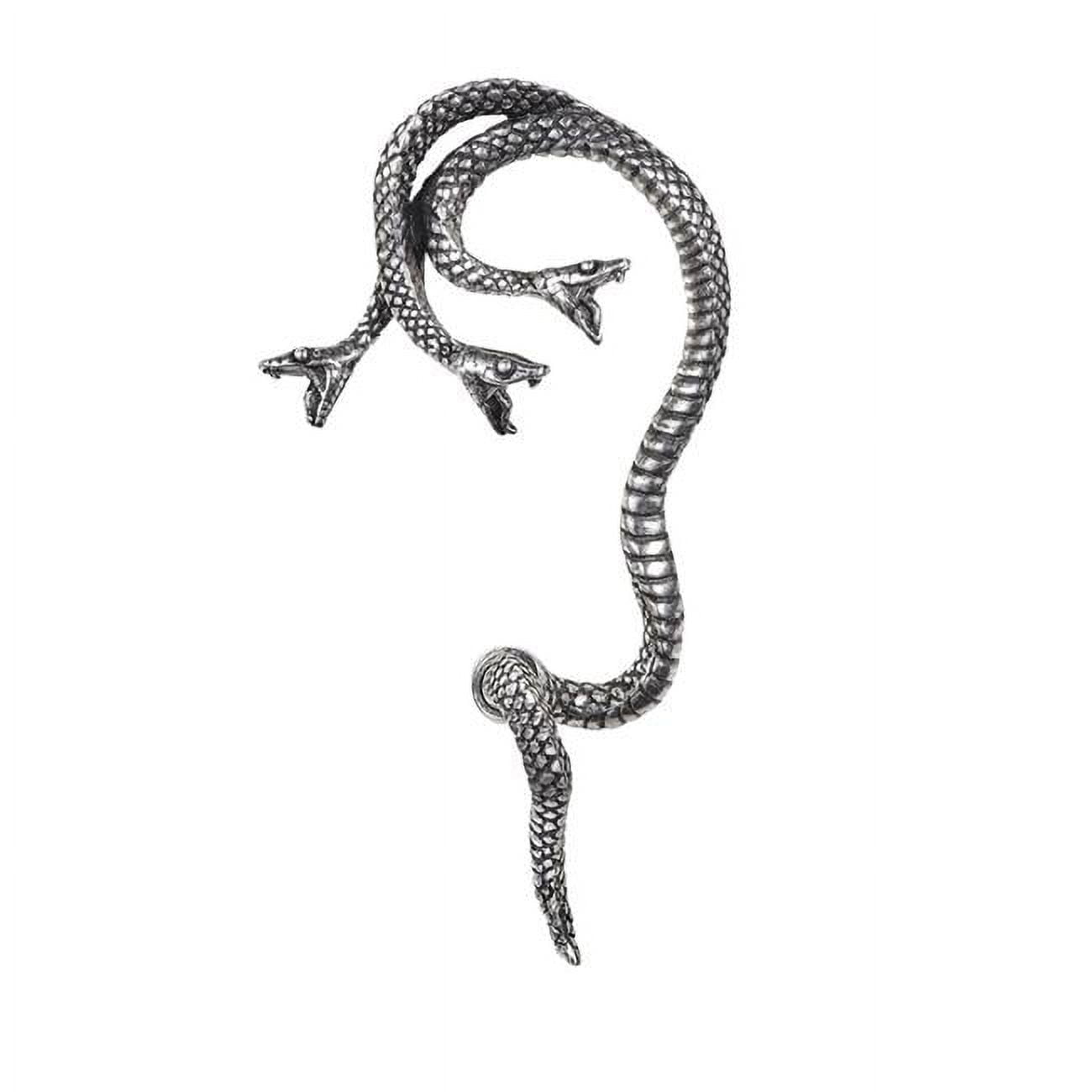 Picture of Alchemy Gothic E434 3.35 in. Khthonis Serpent Snake Left Earring Ear Wrap, Silver