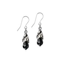 Empyrean Tear Earrings, Black