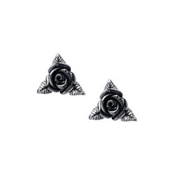 Picture of Alchemy Gothic E447 0.91 in. Ring O Roses Ear Studs&#44; Silver