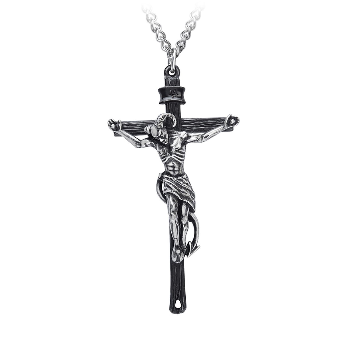 21 in. Crucifaustan Doctor Faustus Devil Cross Crucifix Pendant