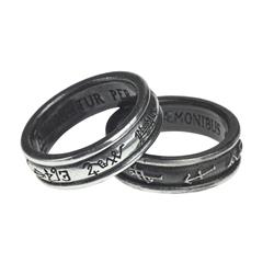 R212W Demon, Angel Ring, Black & White - Size 11 - 2 Piece