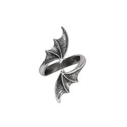 R244L-N Bat Wing Ring - Pewter - Size 6-7 - Unique Wrap Design