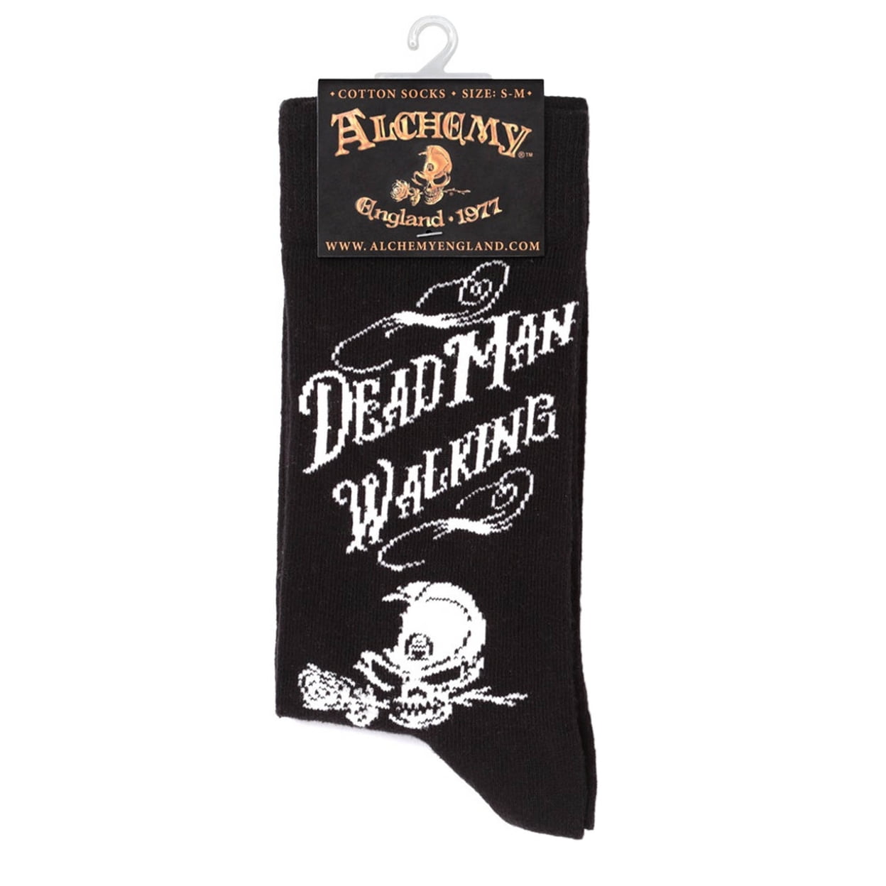 Picture of Alchemy Gothic SOX005M-L Dead Man Walking Socks&#44; Black & White - Size 9-13 - Large