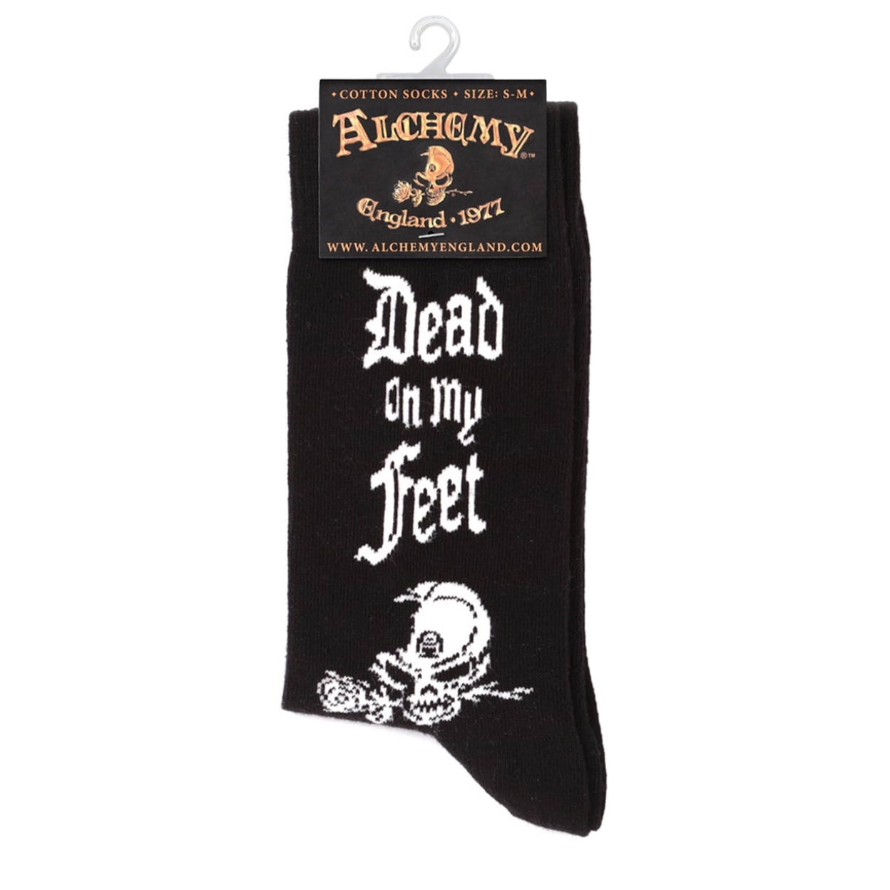 Picture of Alchemy Gothic SOX006M-L Dead On My Feet Socks&#44; Black & White - Size 9-13 - Large