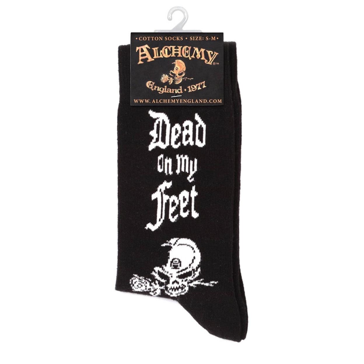 Picture of Alchemy Gothic SOX006S-M Dead On My Feet Socks&#44; Black & White - Size 4-8 - Medium