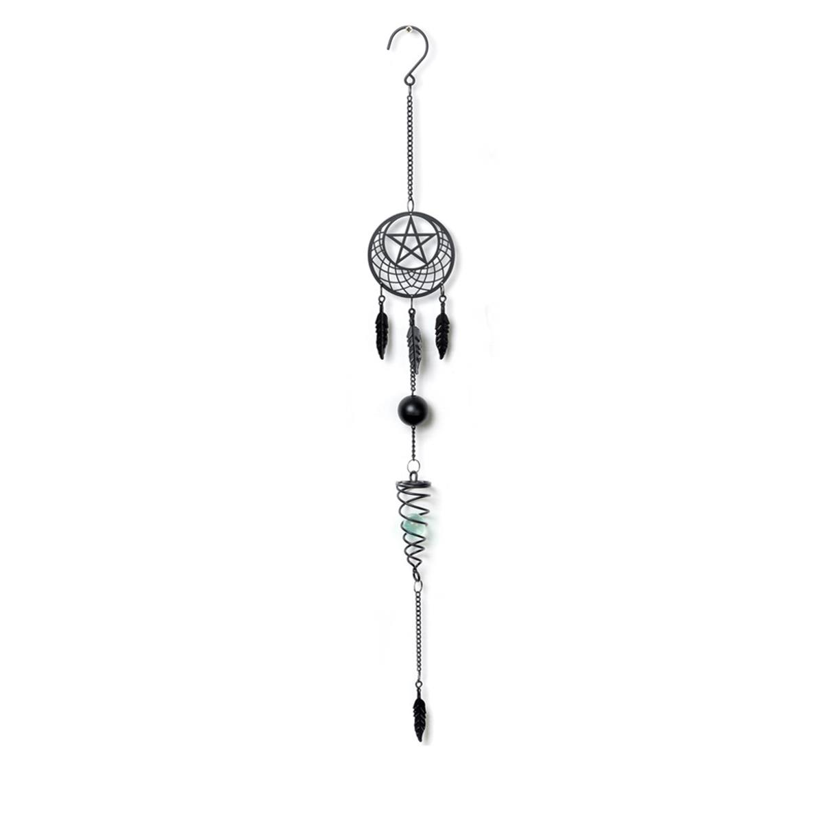 HD8 27.17 in. Pentagram Dream Catcher Hanging Decoration, Black