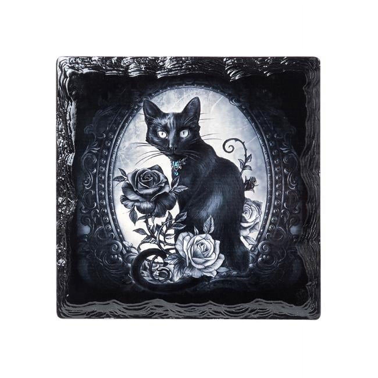 Picture of Alchemy Gothic CC14 4.25 in. Paracelsus Cat Roses Coaster